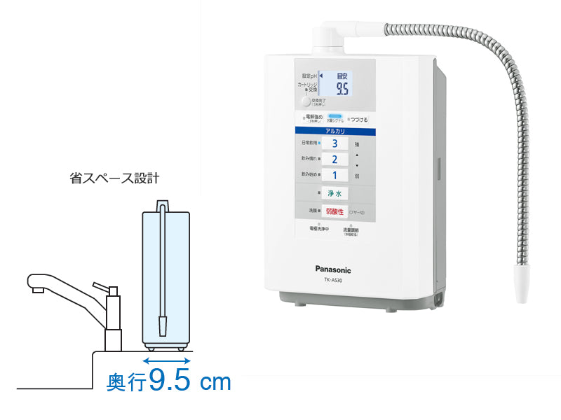 日本製 Panasonic 電解水濾水器 TK-AS30-W [アルカリイオン整水器